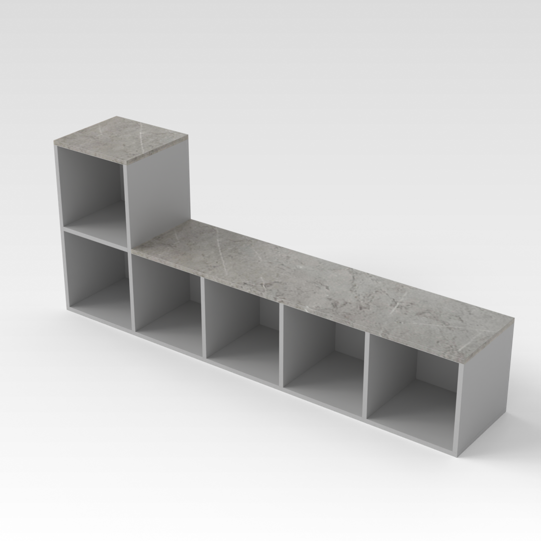 Light Gray Shoe Cabinet