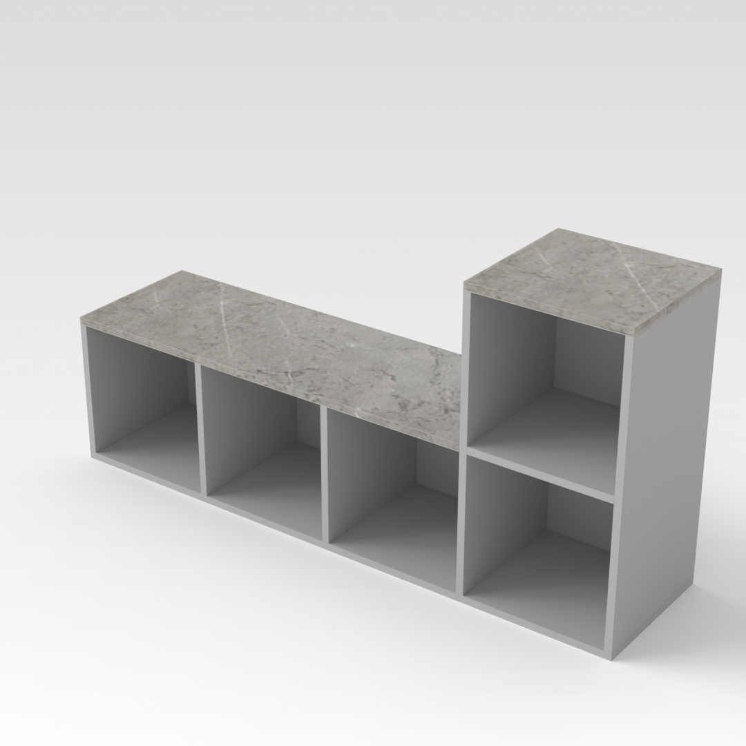 Light Gray Shoe Cabinet