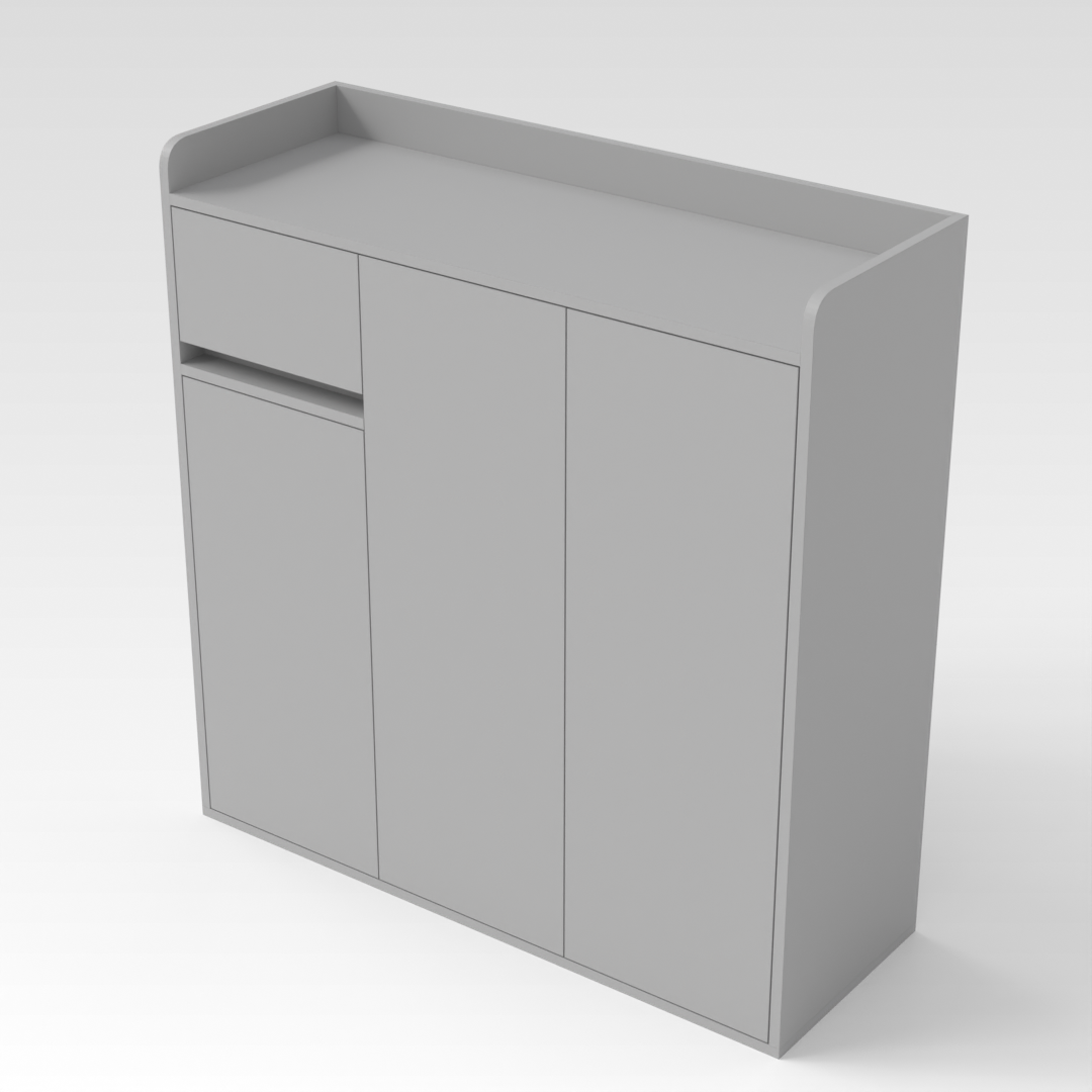 Light Gray Shoe Cabinet