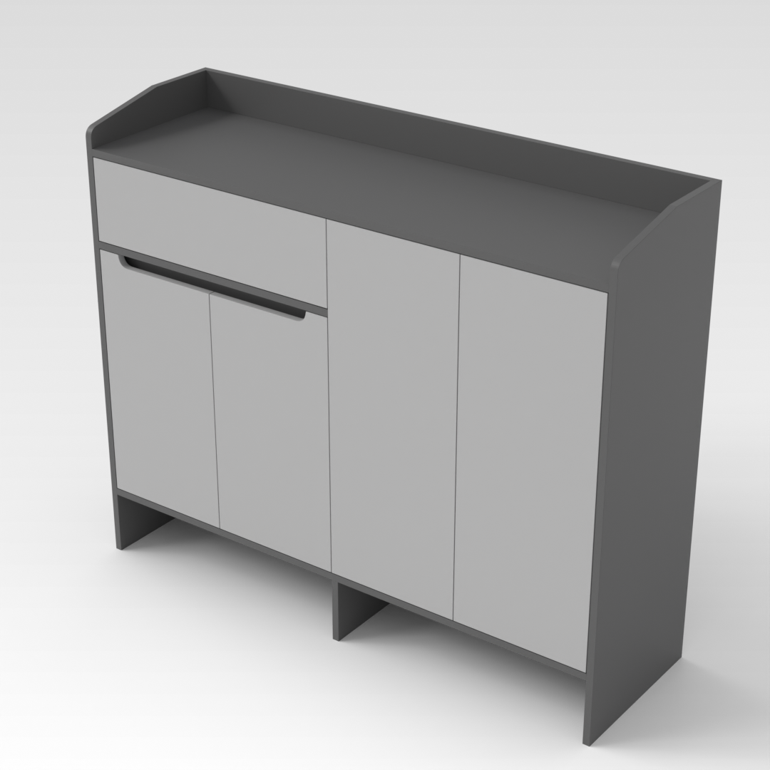 Sky Gray Shoe Cabinet