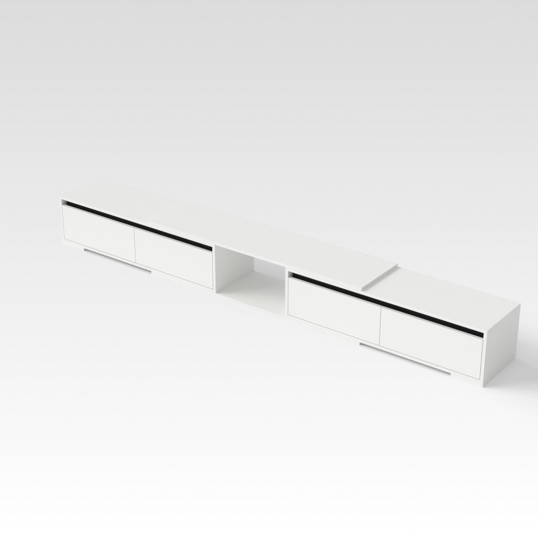 Warm White TV Stand