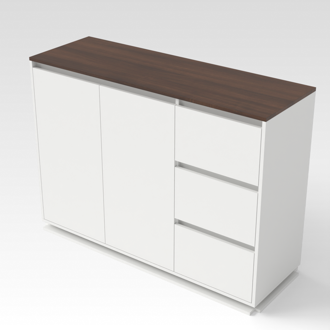Warm White & Prairie Oak Sideboard