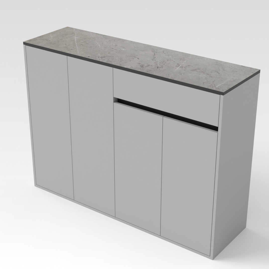 Light Gray Shoe Cabinet