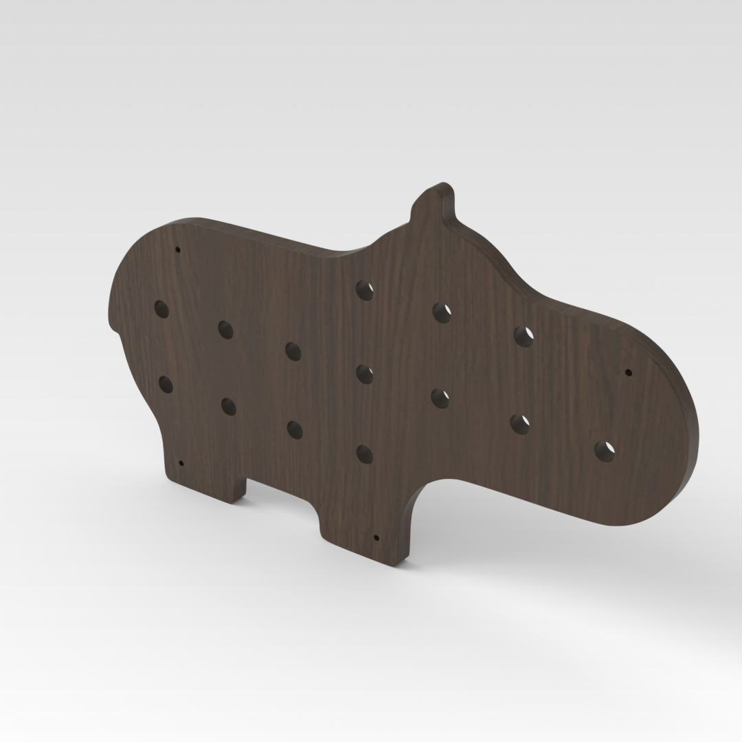 Amber Walnut Pegboard