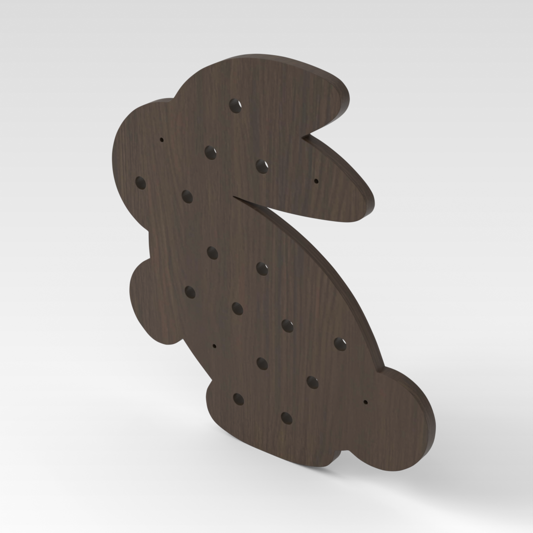 Amber Walnut Pegboard