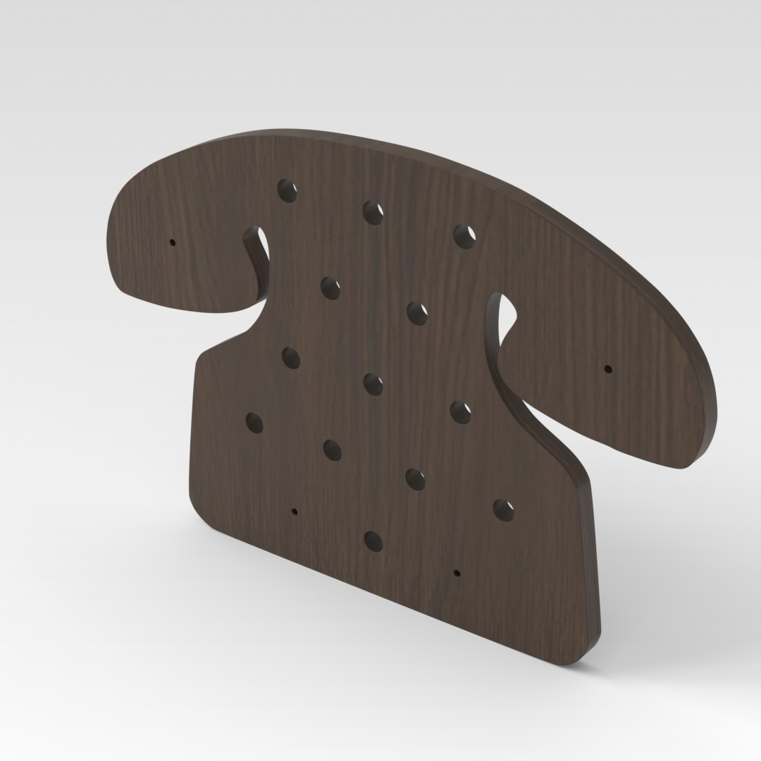 Amber Walnut Pegboard