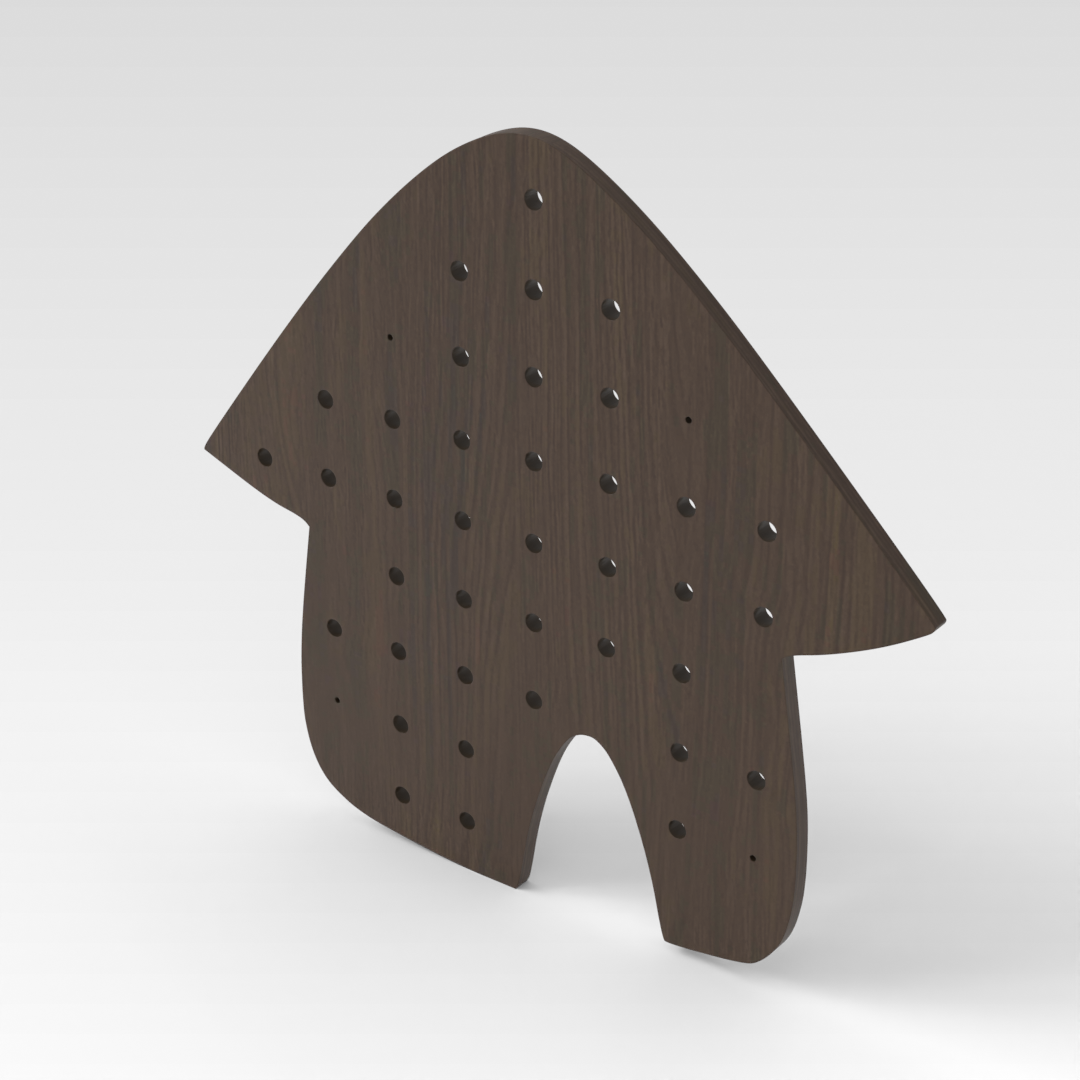 Amber Walnut Pegboard