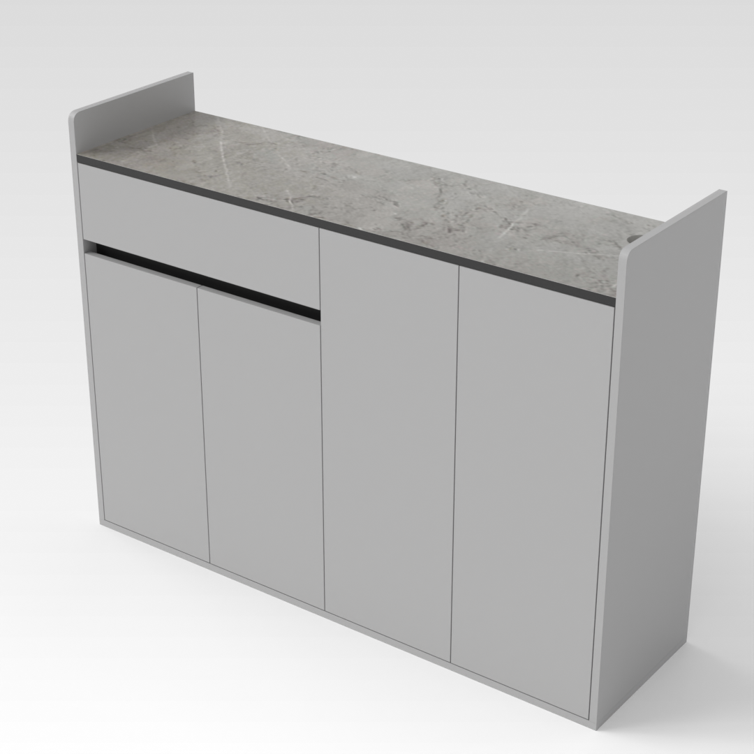 Light Gray Shoe Cabinet