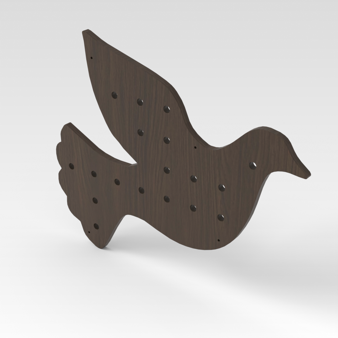 Amber Walnut Pegboard