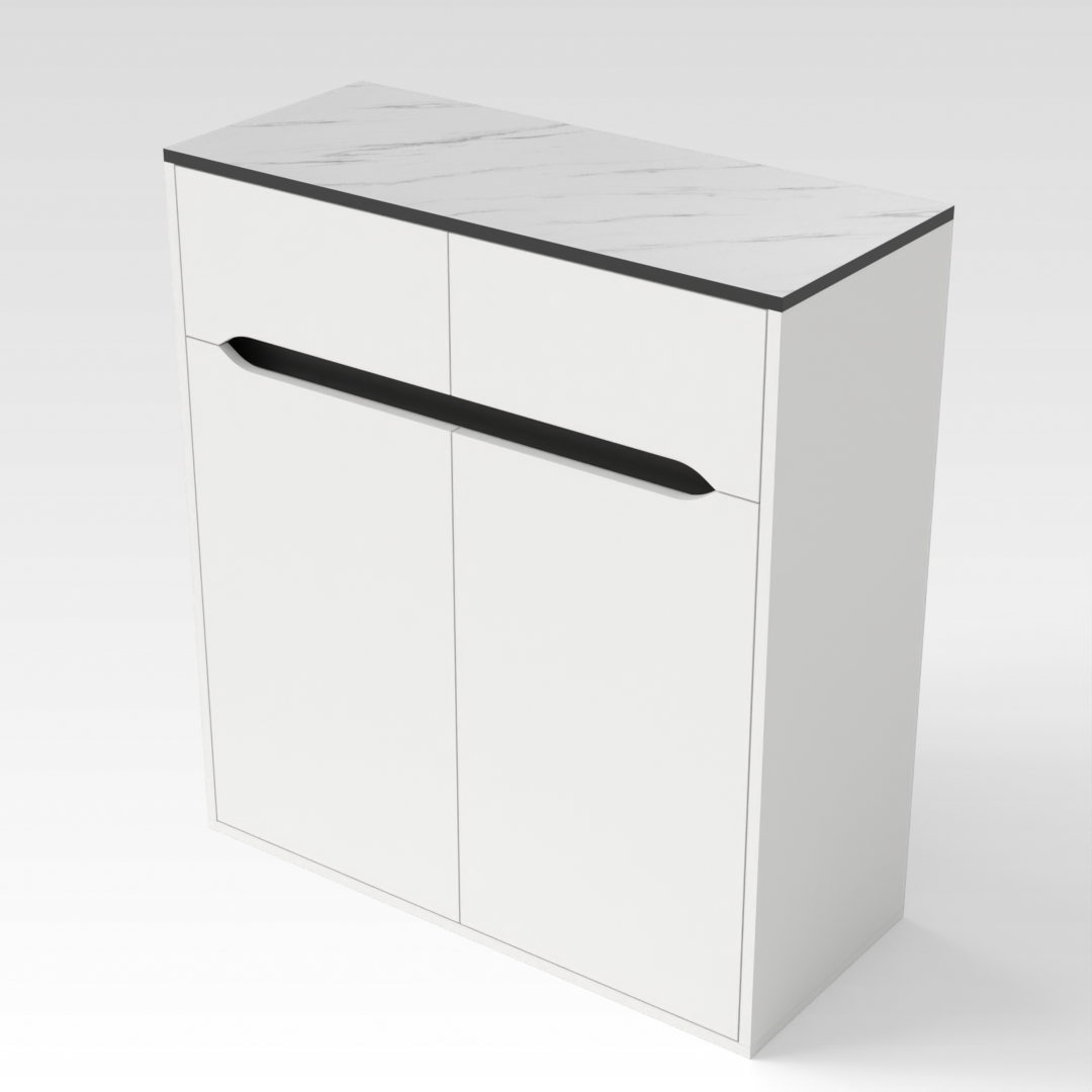 Warm White Shoe Cabinet