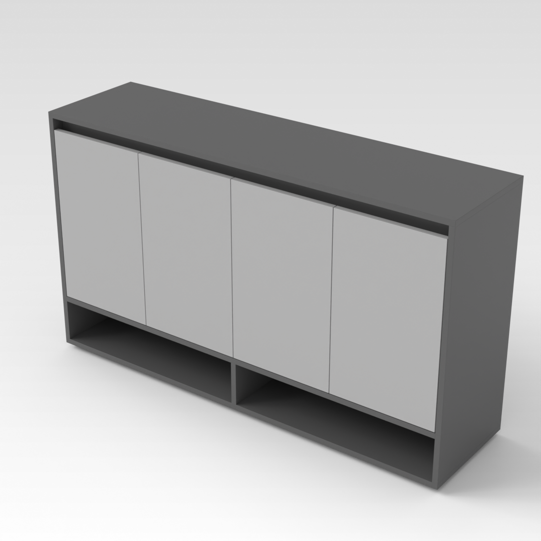 Sky Gray & Light Gray Shoe Cabinet