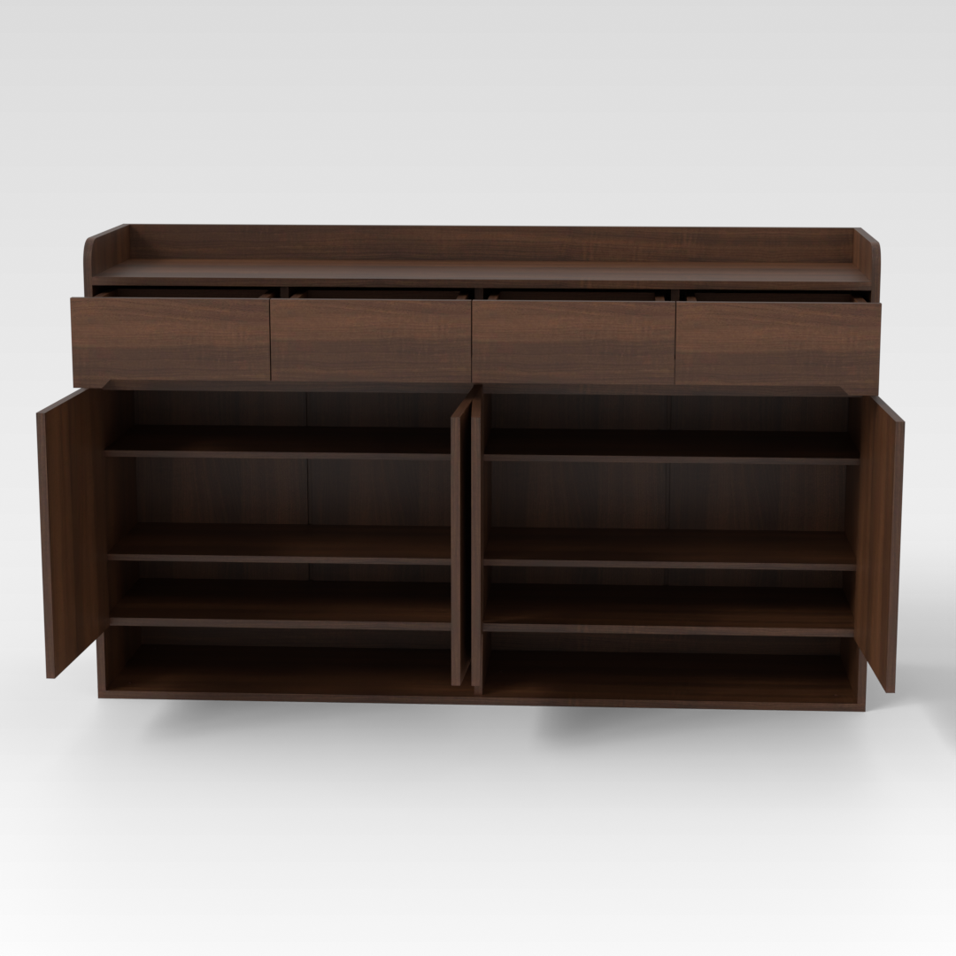 Prairie Oak Shoe Cabinet