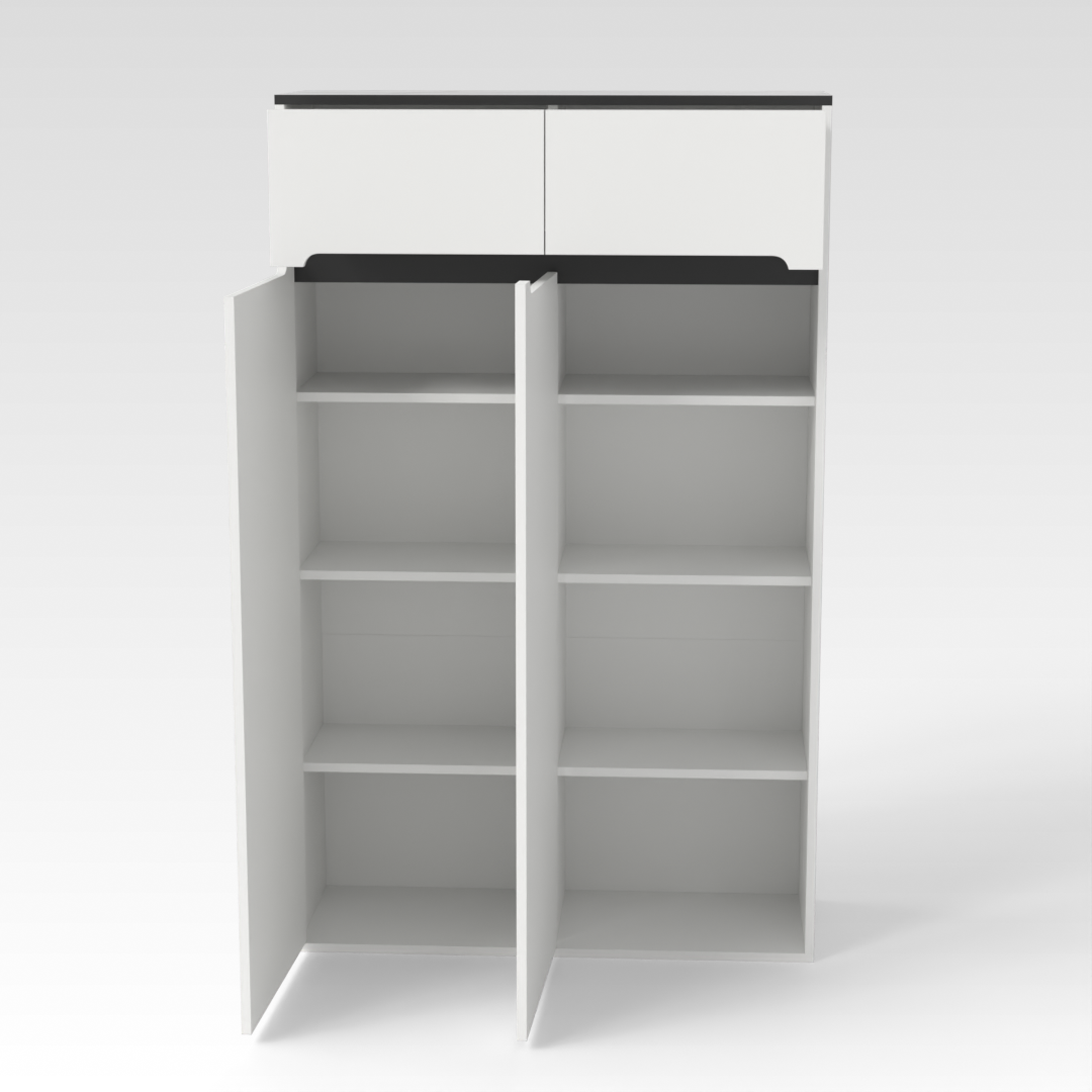 Warm White Shoe Cabinet