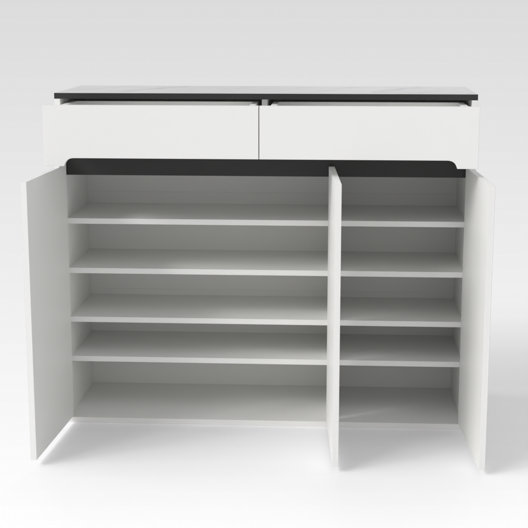 Warm White Shoe Cabinet
