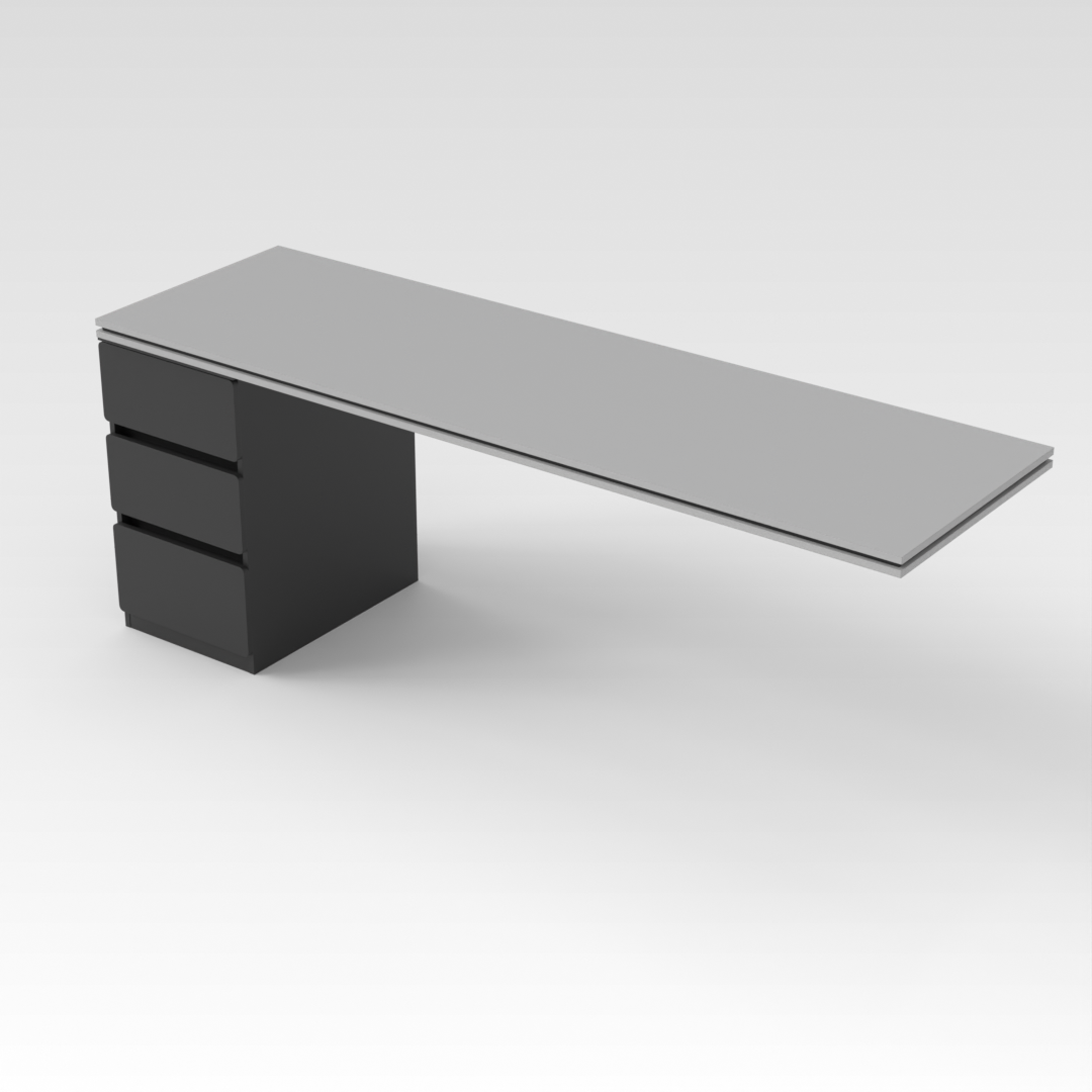Black & Light Gray Office Desk
