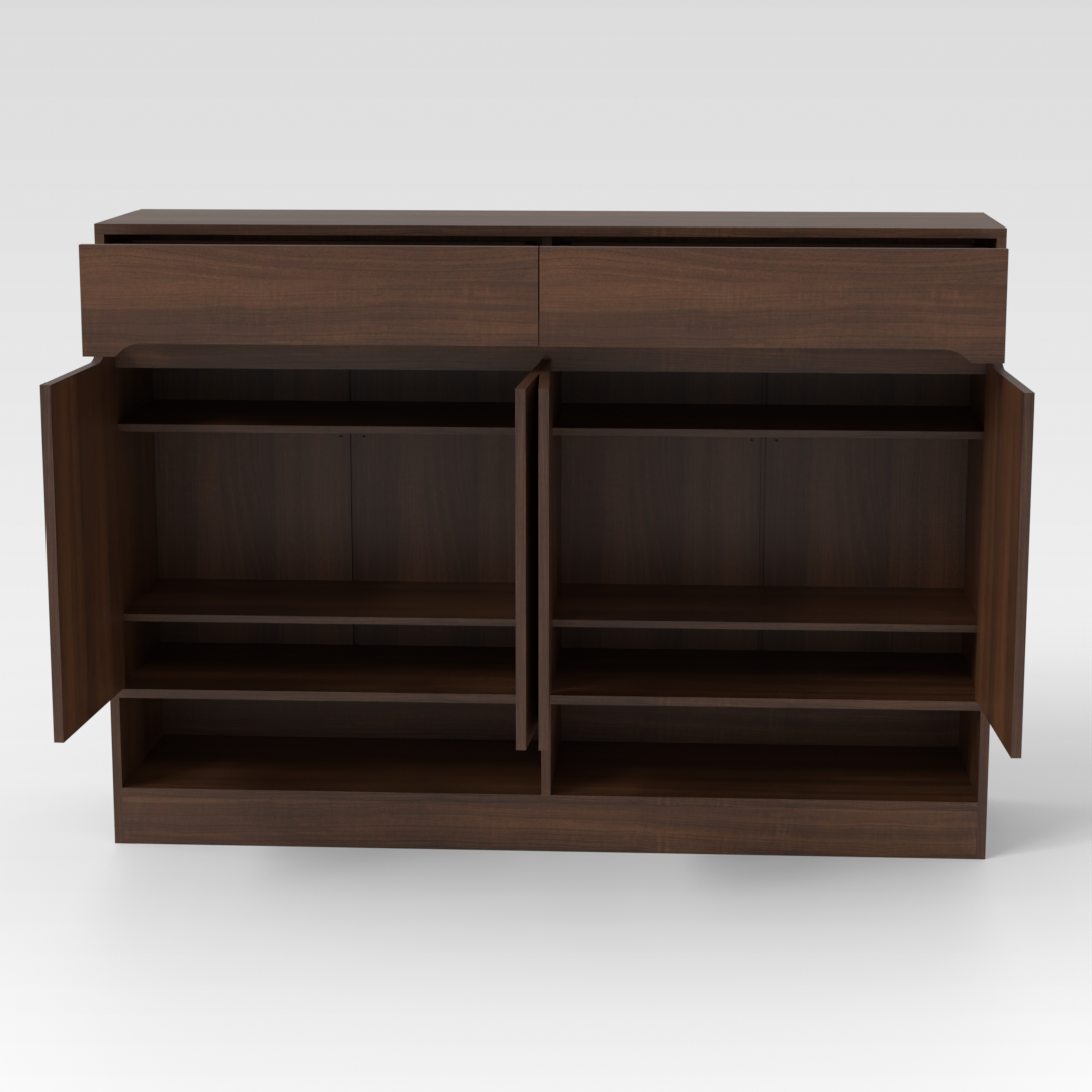 Prairie Oak Shoe Cabinet