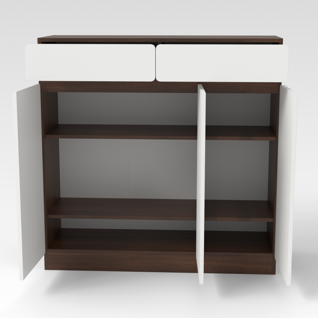 Prairie Oak Shoe Cabinet