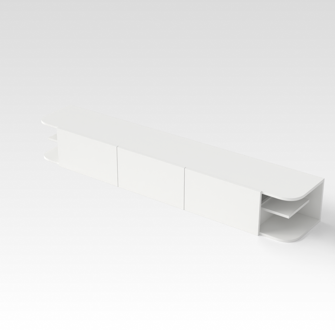 Warm White TV Stand