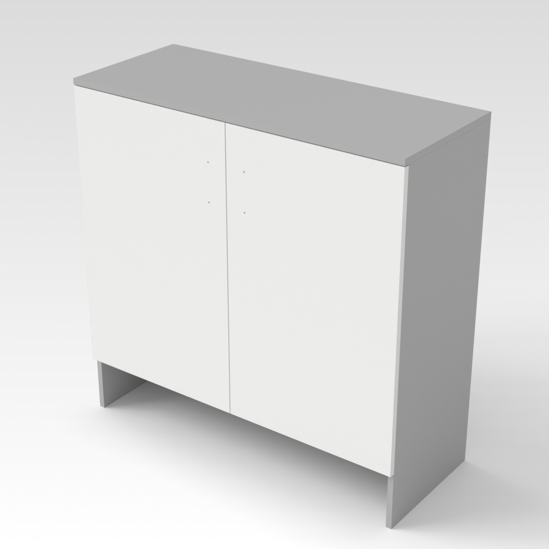 Light Gray & Warm White Shoe Cabinet