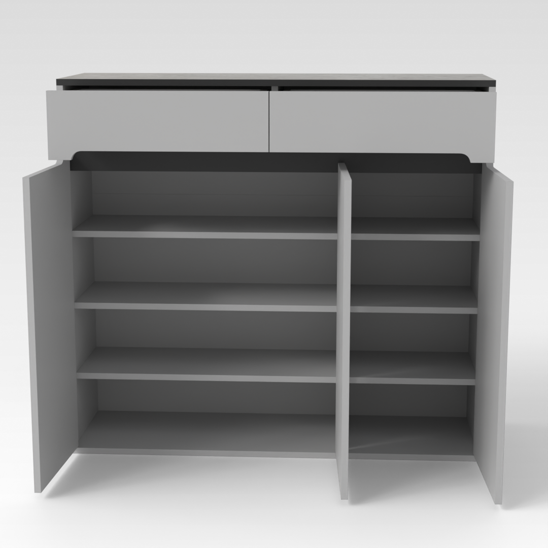 Light Gray Shoe Cabinet