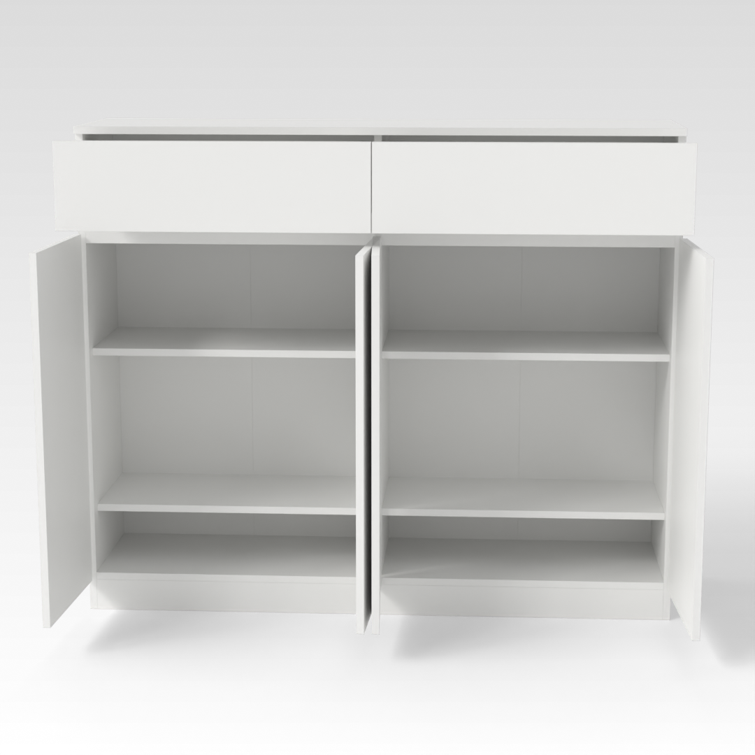 Warm White Shoe Cabinet