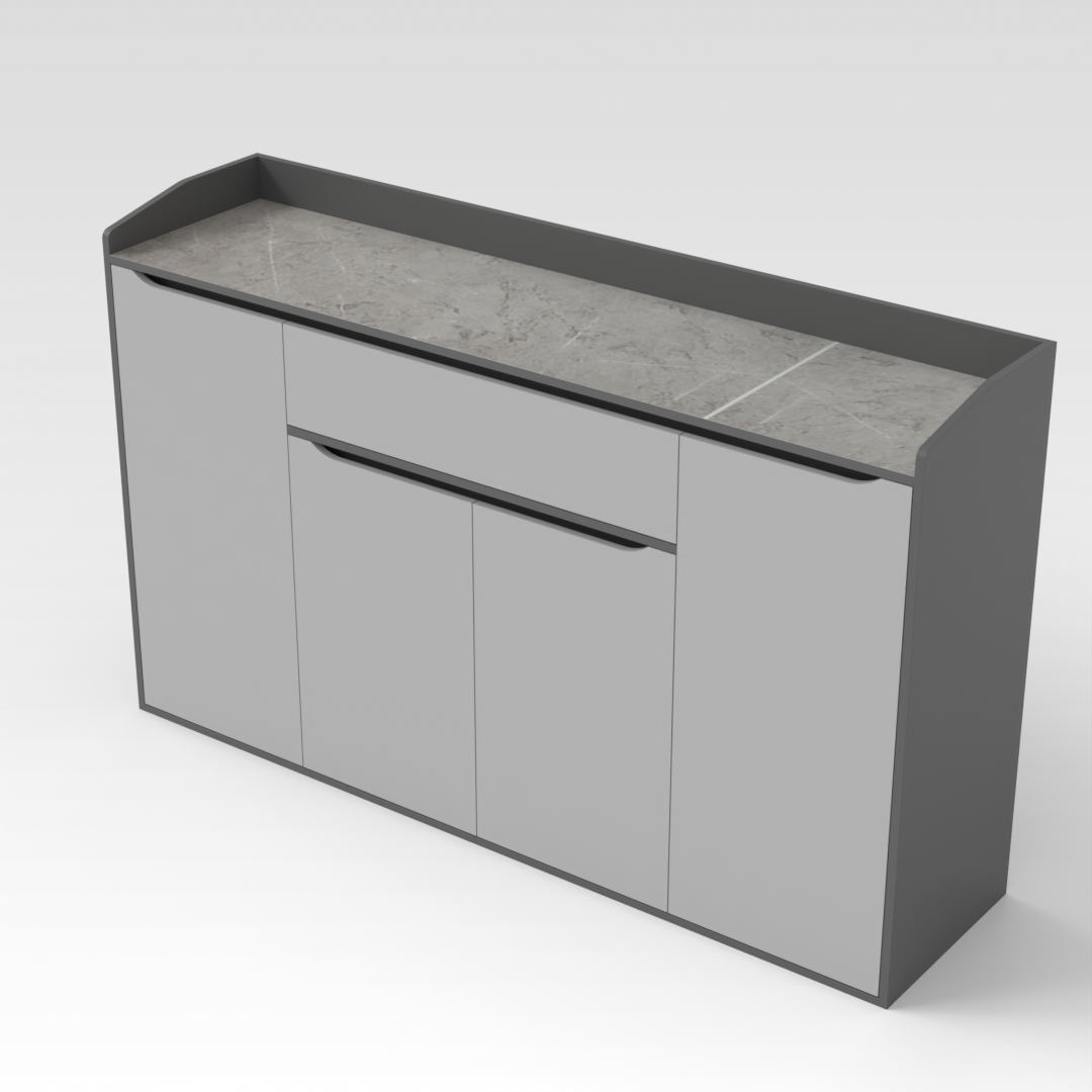 Sky Gray & Light Gray Shoe Cabinet