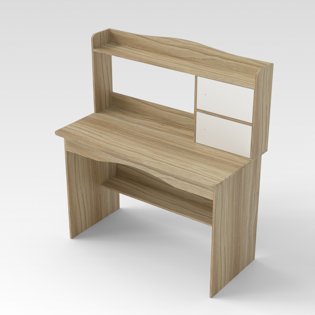 Country Oak & Warm White Desk