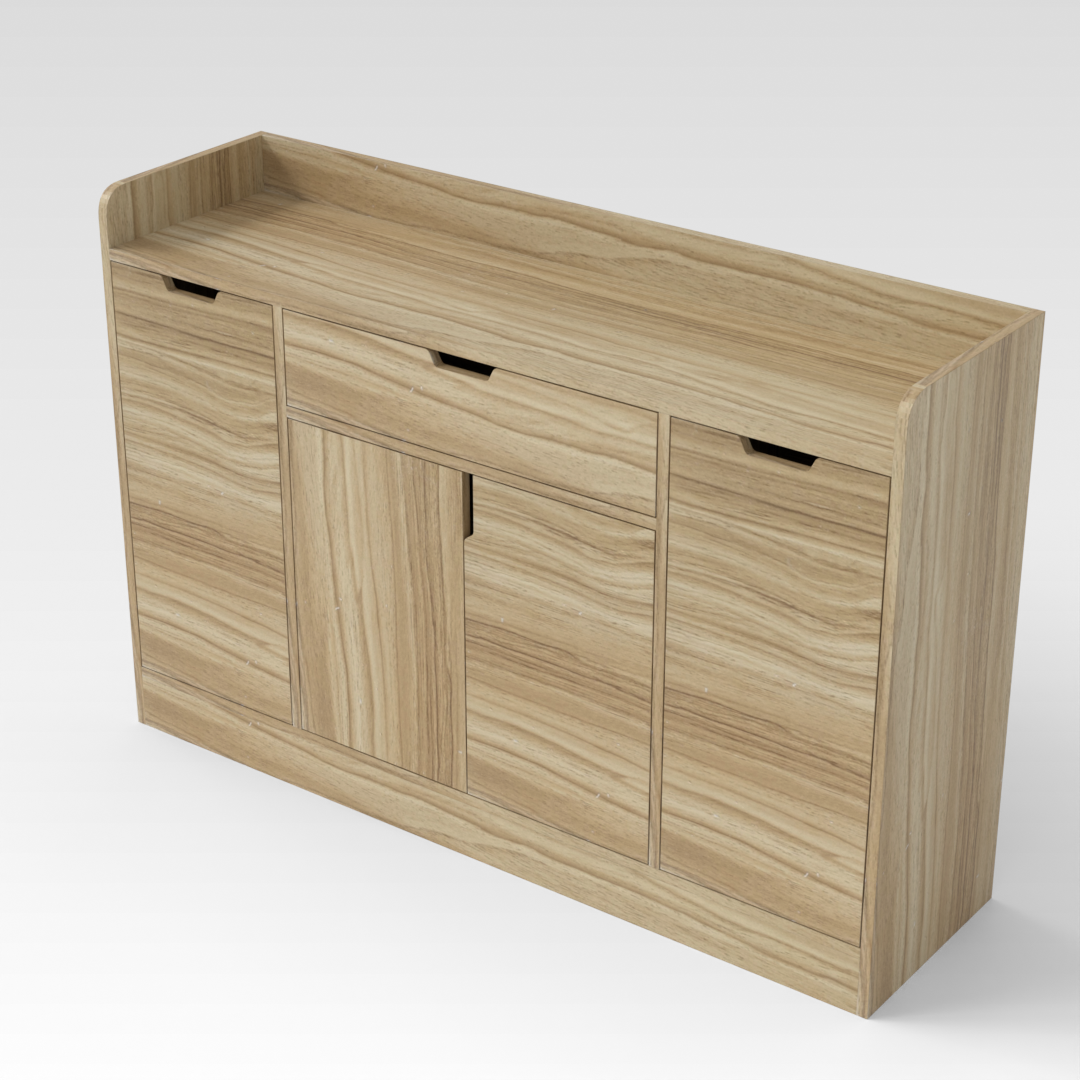 Country Oak Shoe Cabinet