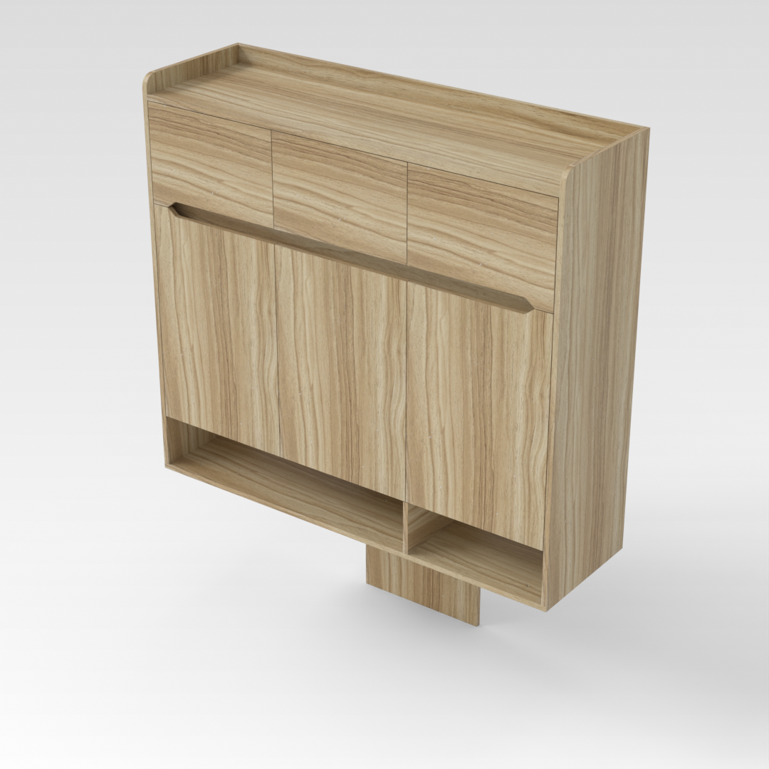 Country Oak Shoe Cabinet