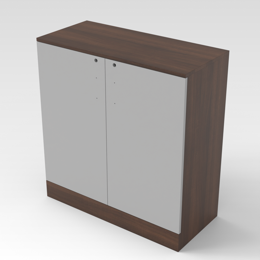 Prairie Oak & Light Gray Shoe Cabinet