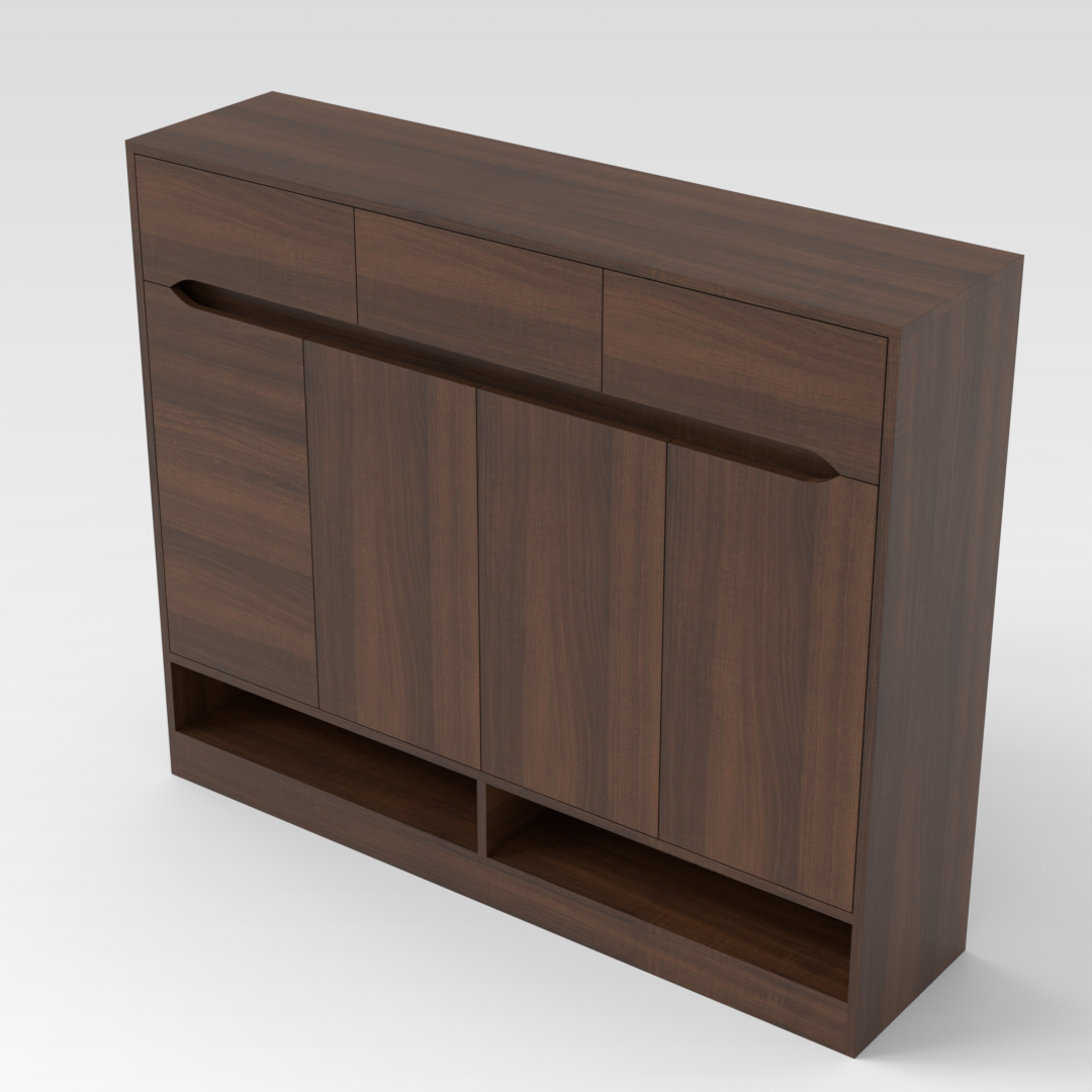Prairie Oak Shoe Cabinet