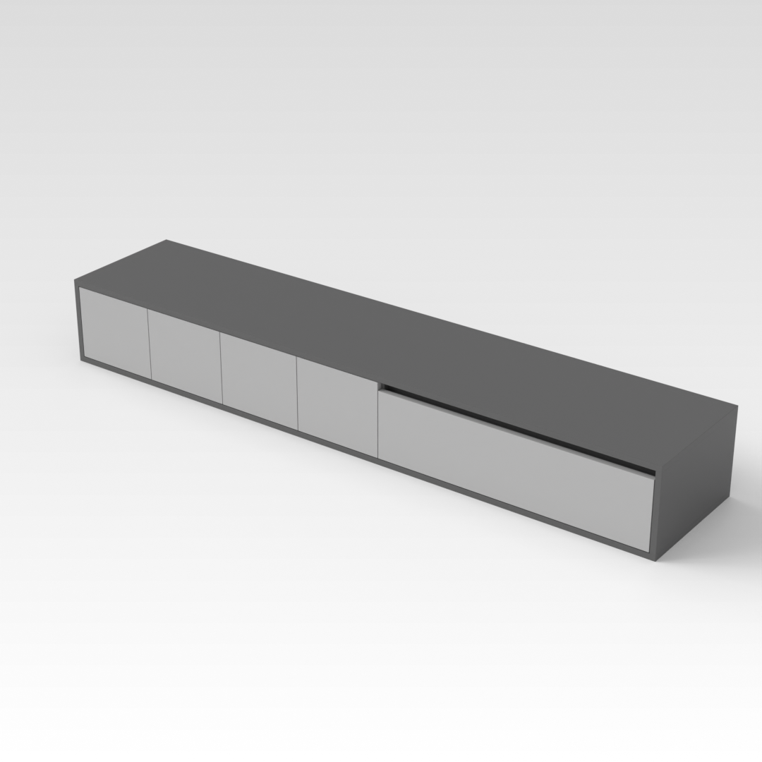 Sky Gray & Light Gray TV Stand