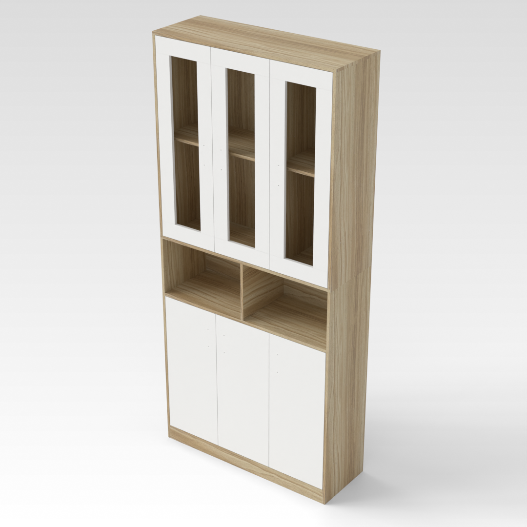 Country Oak & Warm White Sideboard