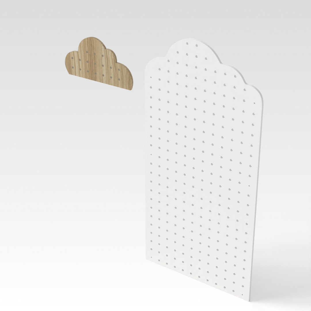 Warm White & Country Oak Pegboard