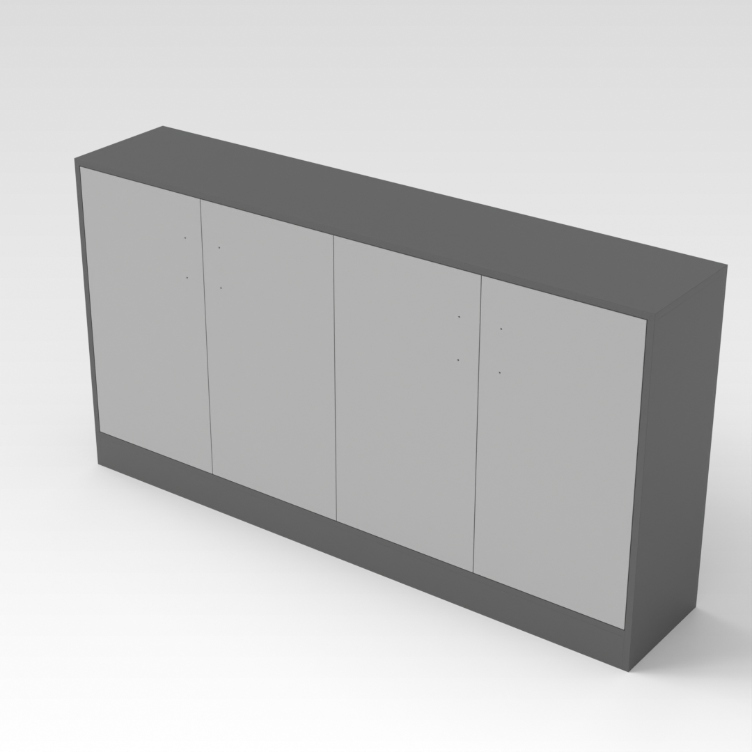 Sky Gray & Light Gray Sideboard