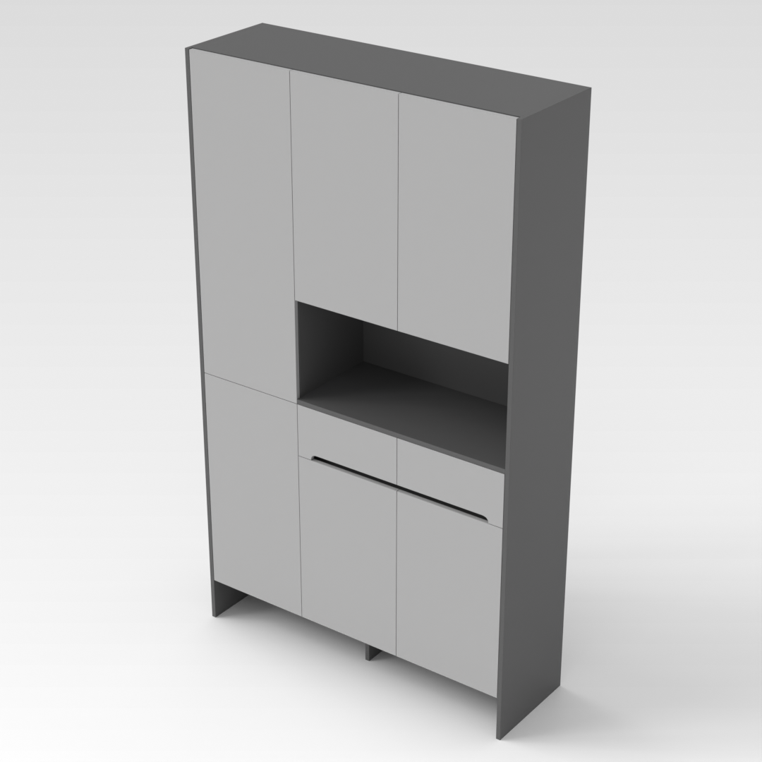 Sky Gray & Light Gray Shoe Cabinet