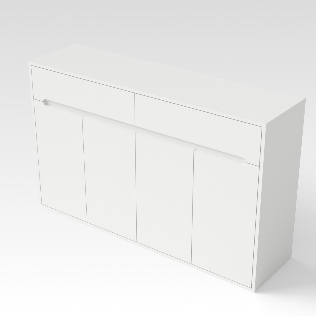 Warm White Shoe Cabinet