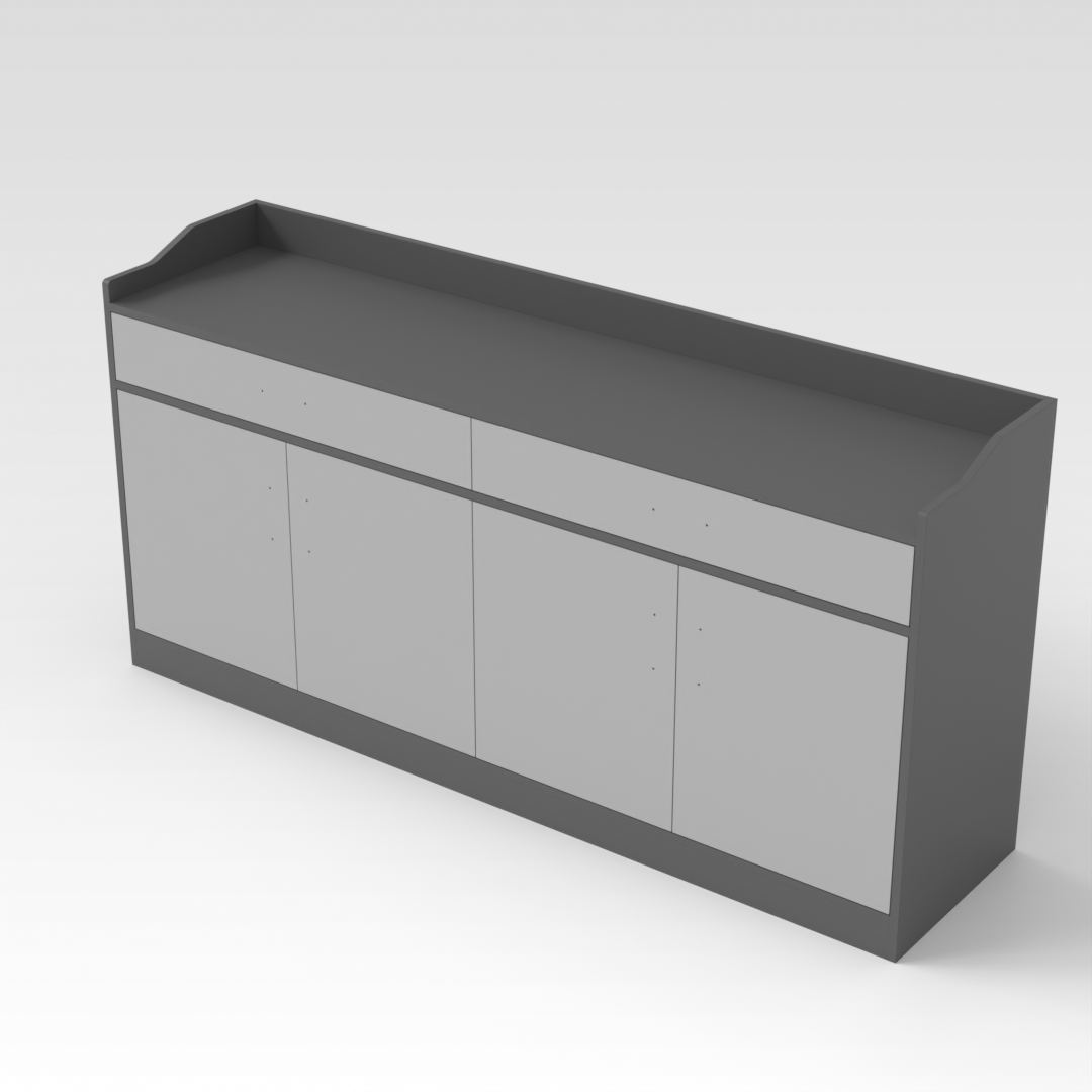 Sky Gray & Light Gray Sideboard